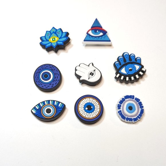Crocs Accessories - *NEW* 8 Piece Devil's Eye Set Cartoon Croc Shoe Charms